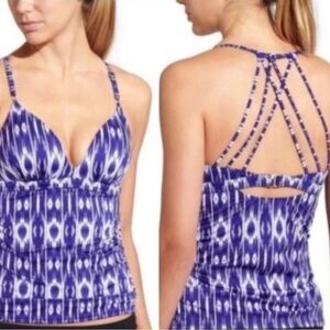 NWT Athleta Print Molded Tankini Top  Size Large UPF 50